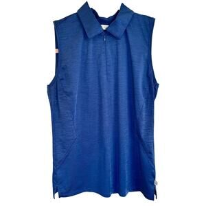 Lady Hagen Golf Polo Shirt Womens Sz XS Blue Sleeveless 1/4 Zip Casual, Sporty
